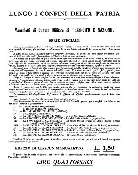 Esercito e nazione rivista per l'ufficiale italiano