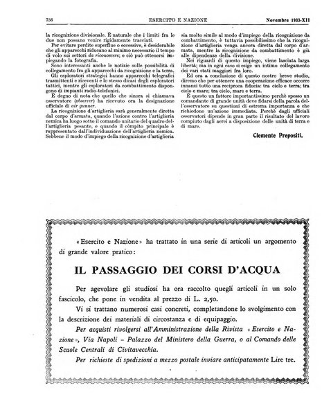 Esercito e nazione rivista per l'ufficiale italiano