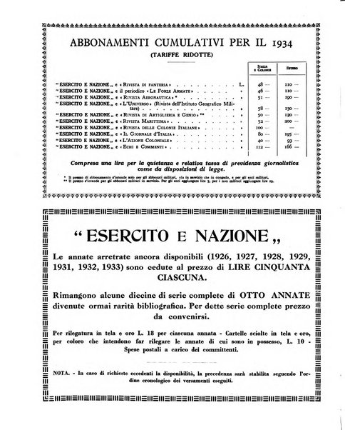 Esercito e nazione rivista per l'ufficiale italiano