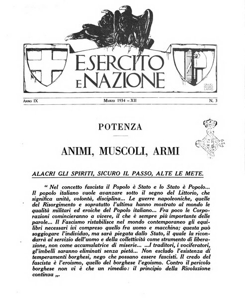 Esercito e nazione rivista per l'ufficiale italiano