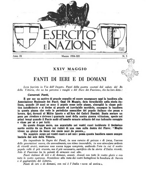 Esercito e nazione rivista per l'ufficiale italiano