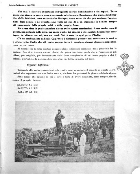 Esercito e nazione rivista per l'ufficiale italiano