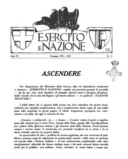 Esercito e nazione rivista per l'ufficiale italiano