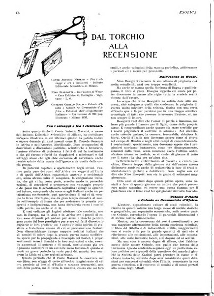 Esotica mensile di letteratura coloniale