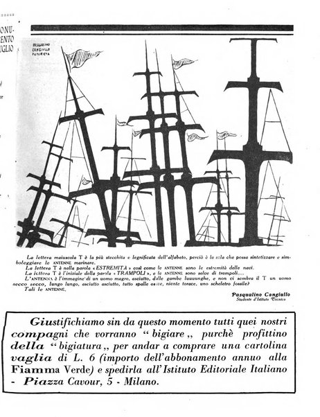 La fiamma verde rassegna mensile illustrata degli studenti di tutte le scuole medie d'Italia