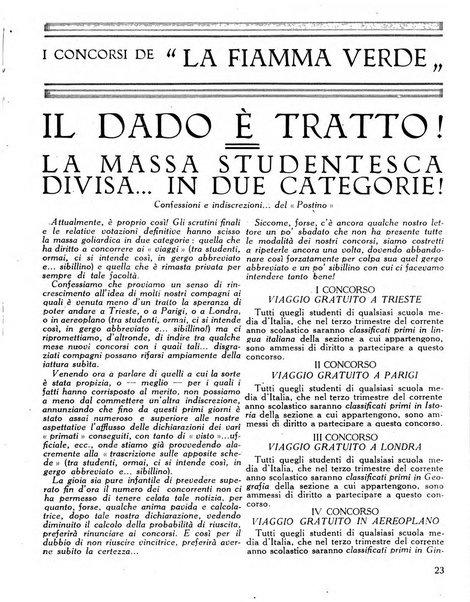 La fiamma verde rassegna mensile illustrata degli studenti di tutte le scuole medie d'Italia