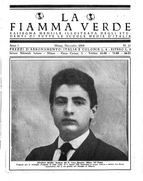 La fiamma verde rassegna mensile illustrata degli studenti di tutte le scuole medie d'Italia