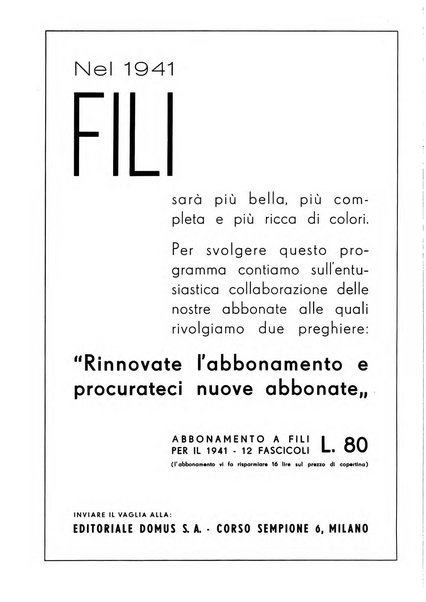 Fili rivista mensile dei lavori d'ago