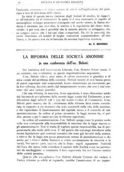 Finanza e industria italiana rassegna bimensile del movimento economico nazionale