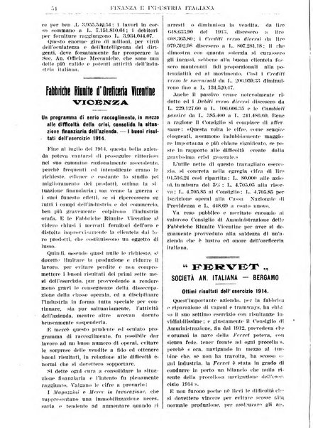 Finanza e industria italiana rassegna bimensile del movimento economico nazionale