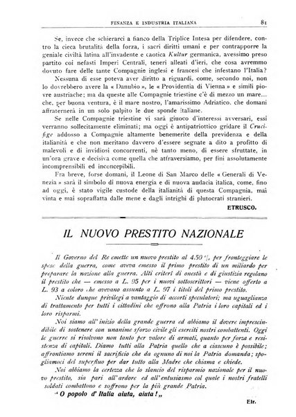 Finanza e industria italiana rassegna bimensile del movimento economico nazionale