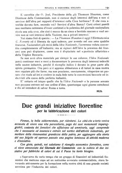 Finanza e industria italiana rassegna bimensile del movimento economico nazionale