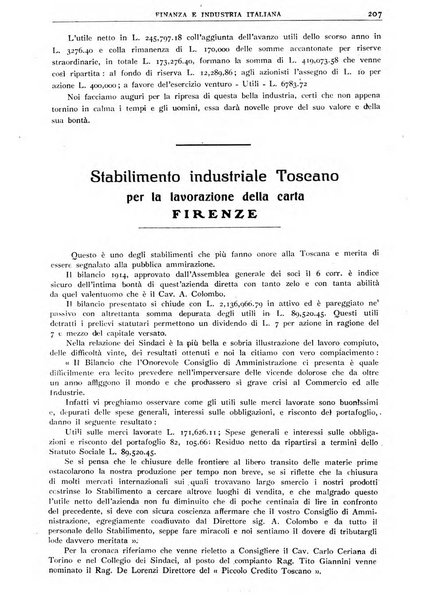 Finanza e industria italiana rassegna bimensile del movimento economico nazionale