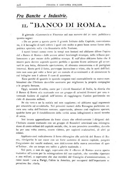 Finanza e industria italiana rassegna bimensile del movimento economico nazionale