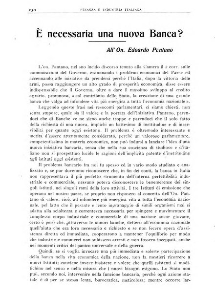 Finanza e industria italiana rassegna bimensile del movimento economico nazionale