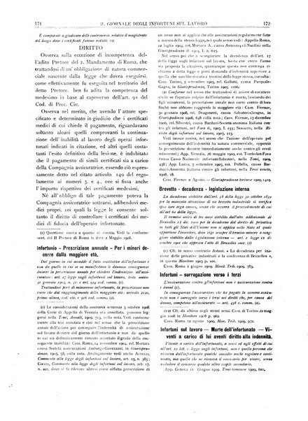 Il giornale degli infortuni sul lavoro rivista mensile di medicina legale, giurisprudenza, assicurazione e informazioni in rapporto alla legge sugli infortuni sul lavoro