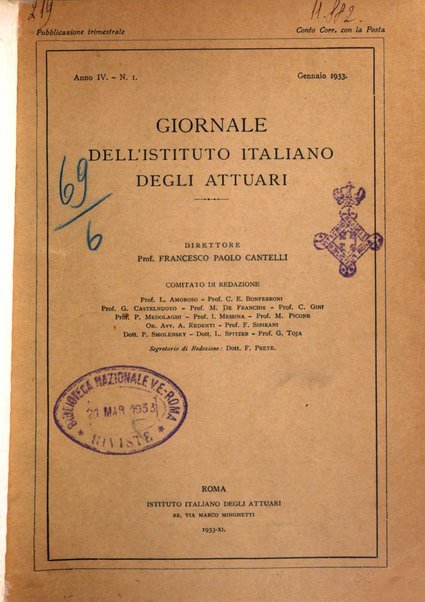 Giornale dell'Istituto italiano degli attuari