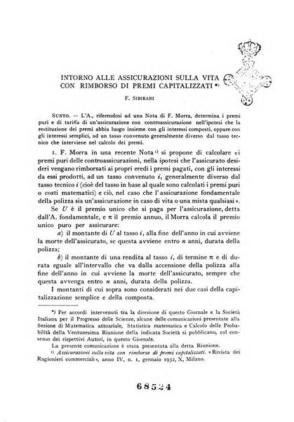 Giornale dell'Istituto italiano degli attuari