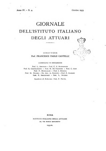 Giornale dell'Istituto italiano degli attuari