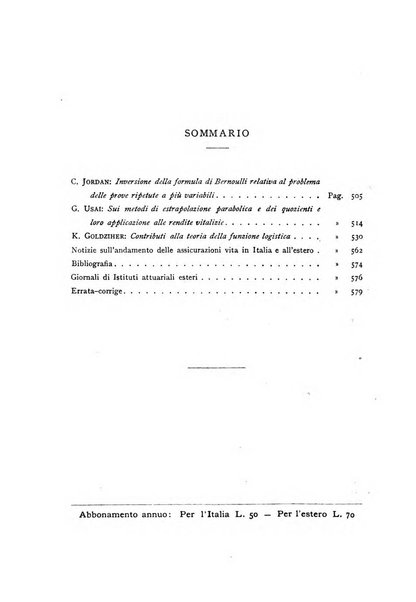 Giornale dell'Istituto italiano degli attuari