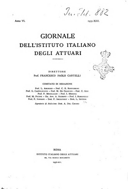 Giornale dell'Istituto italiano degli attuari