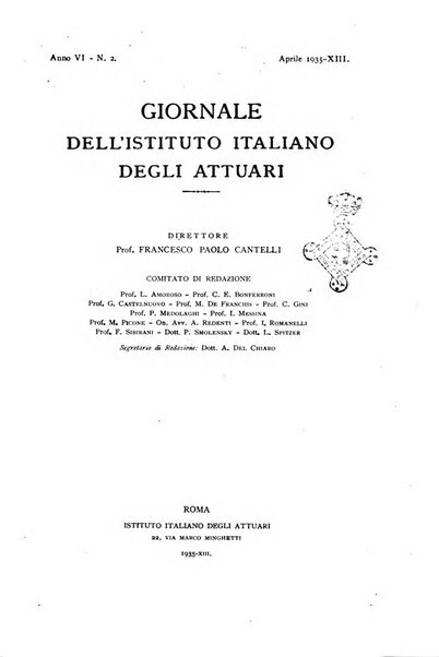 Giornale dell'Istituto italiano degli attuari