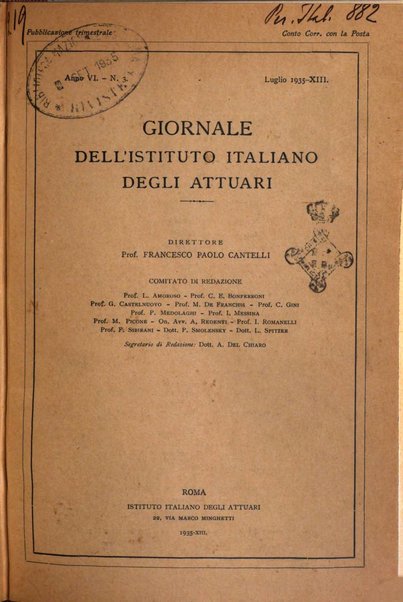 Giornale dell'Istituto italiano degli attuari