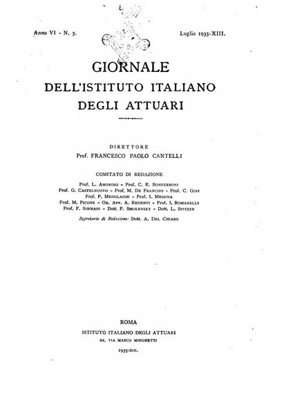 Giornale dell'Istituto italiano degli attuari