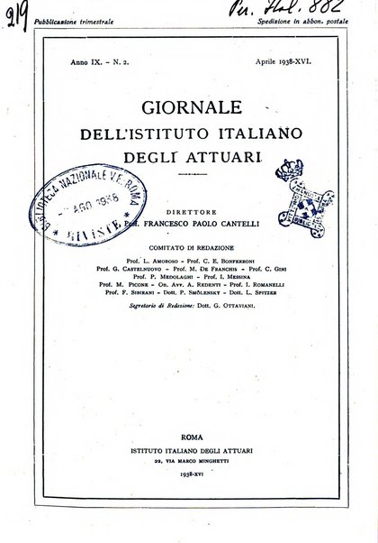 Giornale dell'Istituto italiano degli attuari