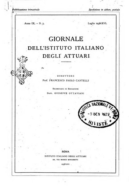 Giornale dell'Istituto italiano degli attuari