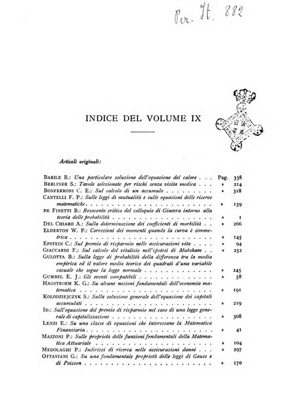 Giornale dell'Istituto italiano degli attuari