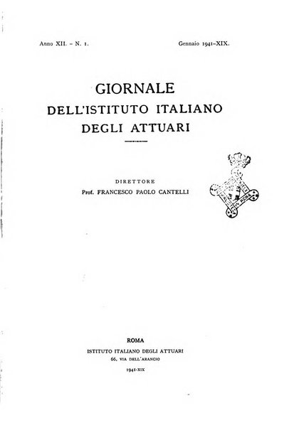 Giornale dell'Istituto italiano degli attuari