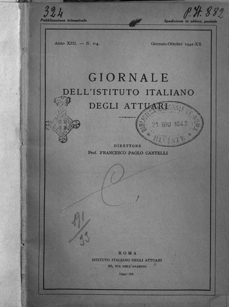 Giornale dell'Istituto italiano degli attuari