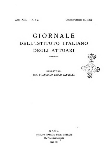 Giornale dell'Istituto italiano degli attuari