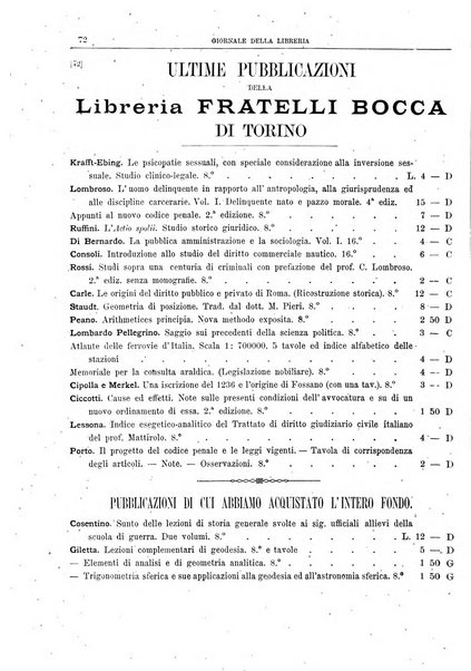 Giornale della libreria della tipografia e delle arti e industrie affini supplemento alla Bibliografia italiana, pubblicato dall'Associazione tipografico-libraria italiana