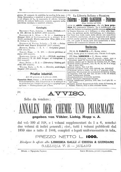 Giornale della libreria della tipografia e delle arti e industrie affini supplemento alla Bibliografia italiana, pubblicato dall'Associazione tipografico-libraria italiana