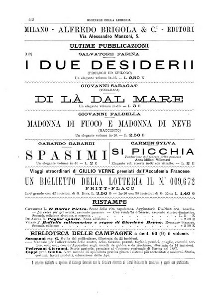 Giornale della libreria della tipografia e delle arti e industrie affini supplemento alla Bibliografia italiana, pubblicato dall'Associazione tipografico-libraria italiana