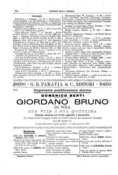 Giornale della libreria della tipografia e delle arti e industrie affini supplemento alla Bibliografia italiana, pubblicato dall'Associazione tipografico-libraria italiana