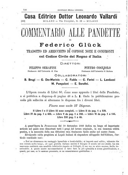 Giornale della libreria della tipografia e delle arti e industrie affini supplemento alla Bibliografia italiana, pubblicato dall'Associazione tipografico-libraria italiana