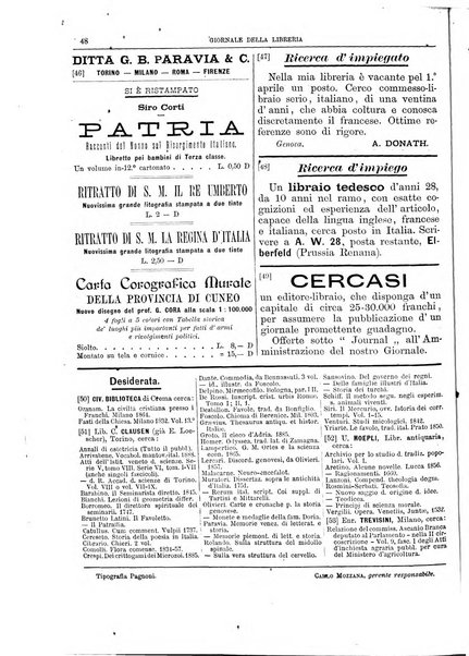 Giornale della libreria della tipografia e delle arti e industrie affini supplemento alla Bibliografia italiana, pubblicato dall'Associazione tipografico-libraria italiana