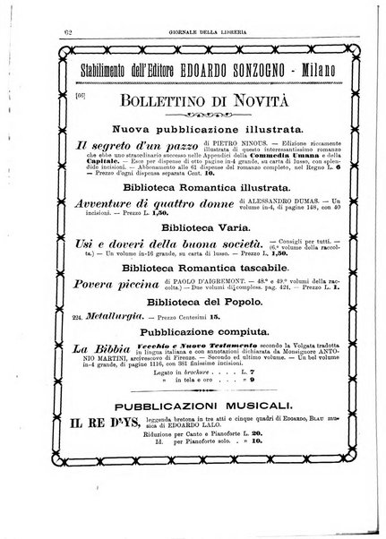 Giornale della libreria della tipografia e delle arti e industrie affini supplemento alla Bibliografia italiana, pubblicato dall'Associazione tipografico-libraria italiana