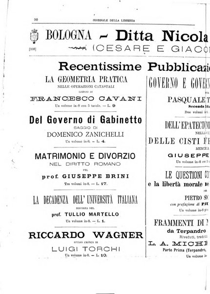 Giornale della libreria della tipografia e delle arti e industrie affini supplemento alla Bibliografia italiana, pubblicato dall'Associazione tipografico-libraria italiana