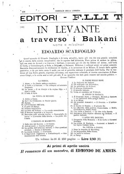 Giornale della libreria della tipografia e delle arti e industrie affini supplemento alla Bibliografia italiana, pubblicato dall'Associazione tipografico-libraria italiana