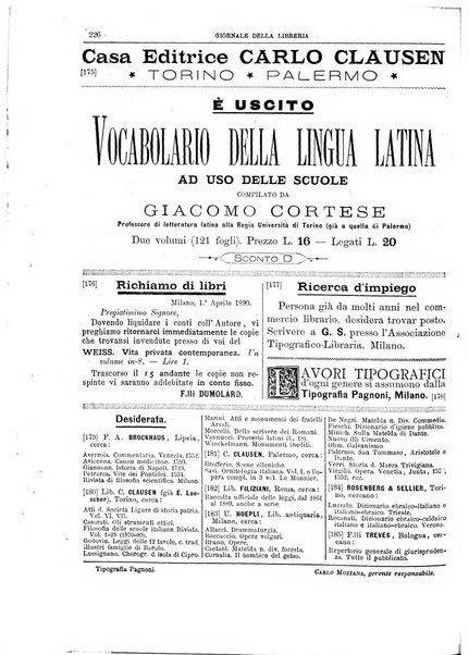 Giornale della libreria della tipografia e delle arti e industrie affini supplemento alla Bibliografia italiana, pubblicato dall'Associazione tipografico-libraria italiana