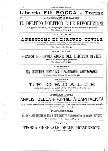 Giornale della libreria della tipografia e delle arti e industrie affini supplemento alla Bibliografia italiana, pubblicato dall'Associazione tipografico-libraria italiana