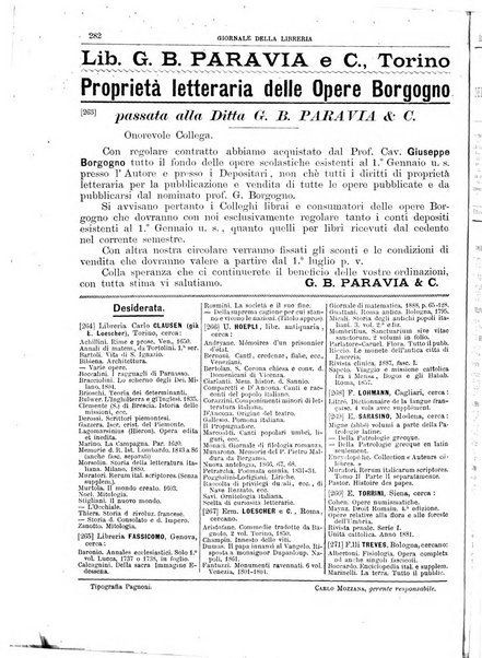 Giornale della libreria della tipografia e delle arti e industrie affini supplemento alla Bibliografia italiana, pubblicato dall'Associazione tipografico-libraria italiana