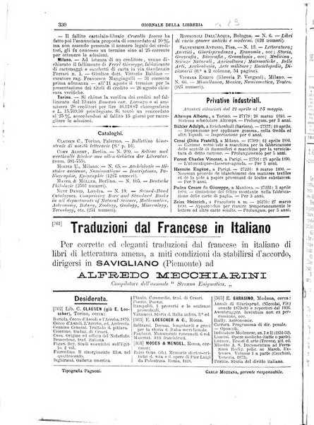 Giornale della libreria della tipografia e delle arti e industrie affini supplemento alla Bibliografia italiana, pubblicato dall'Associazione tipografico-libraria italiana