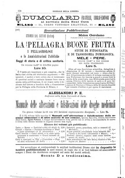 Giornale della libreria della tipografia e delle arti e industrie affini supplemento alla Bibliografia italiana, pubblicato dall'Associazione tipografico-libraria italiana