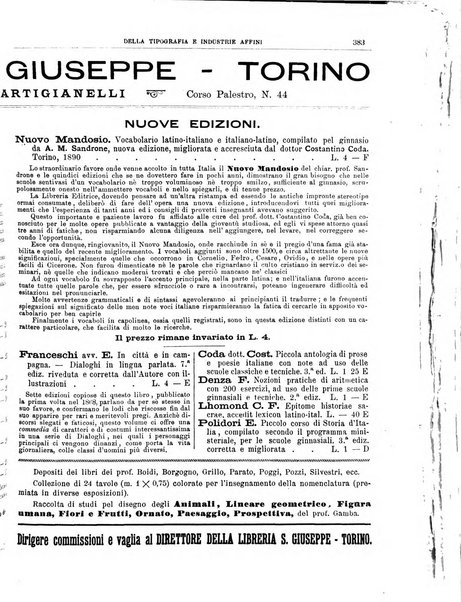 Giornale della libreria della tipografia e delle arti e industrie affini supplemento alla Bibliografia italiana, pubblicato dall'Associazione tipografico-libraria italiana