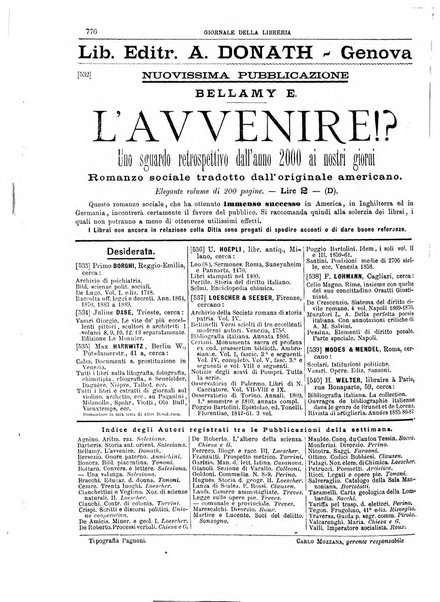 Giornale della libreria della tipografia e delle arti e industrie affini supplemento alla Bibliografia italiana, pubblicato dall'Associazione tipografico-libraria italiana